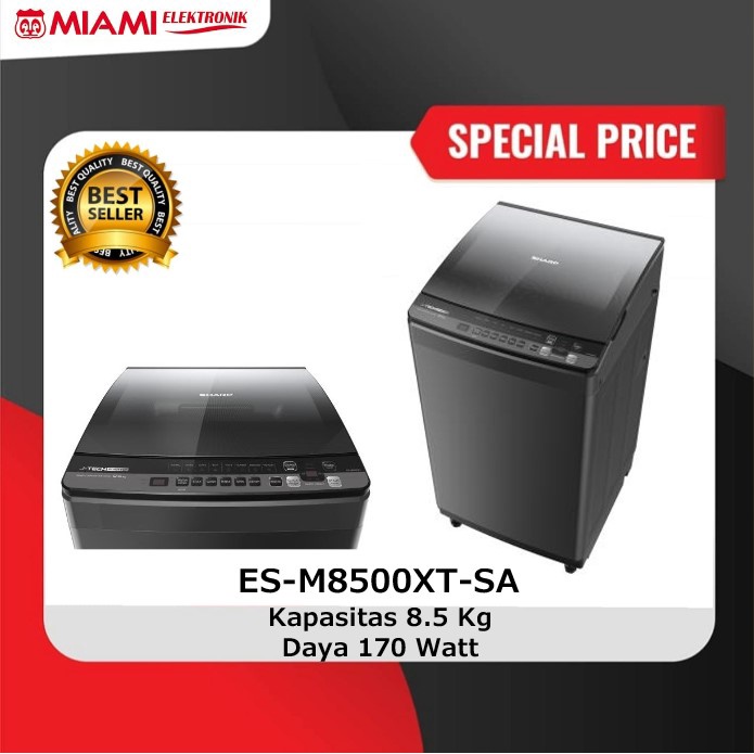 SHARP 8.5 Kg New Megamouth Series 2.0 ES-M8500XT-SA / Top Load ESM8500XTSA