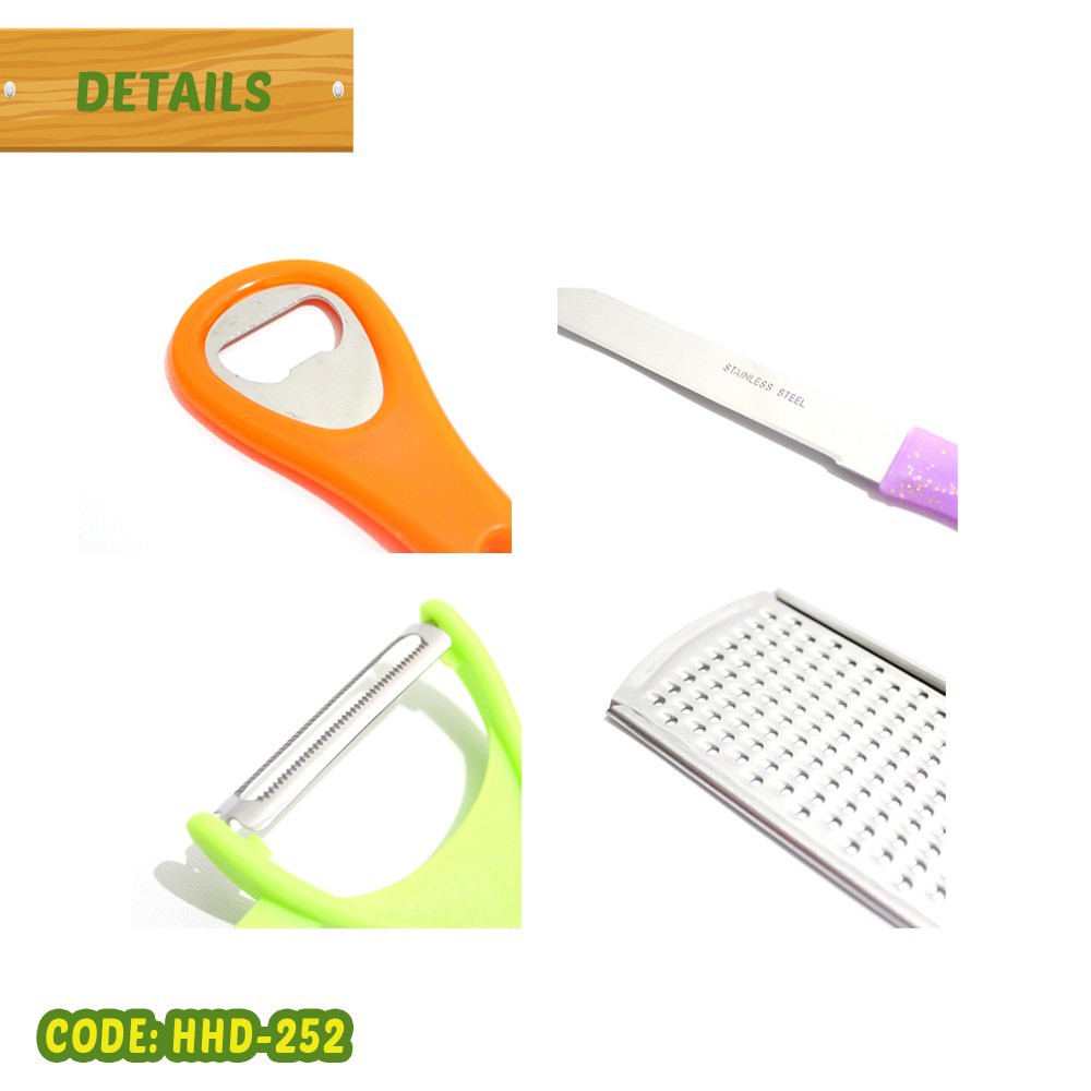 KITCHEN WARE 4IN1 SET PERALATAN MASAK PISAU PARUTAN KEJU