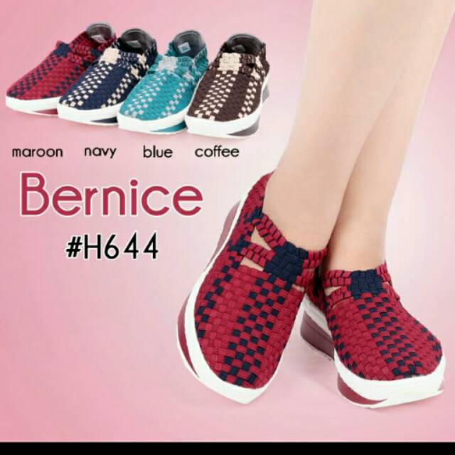 SEPATU RAJUT BERNICE WEDGES KW SUPER