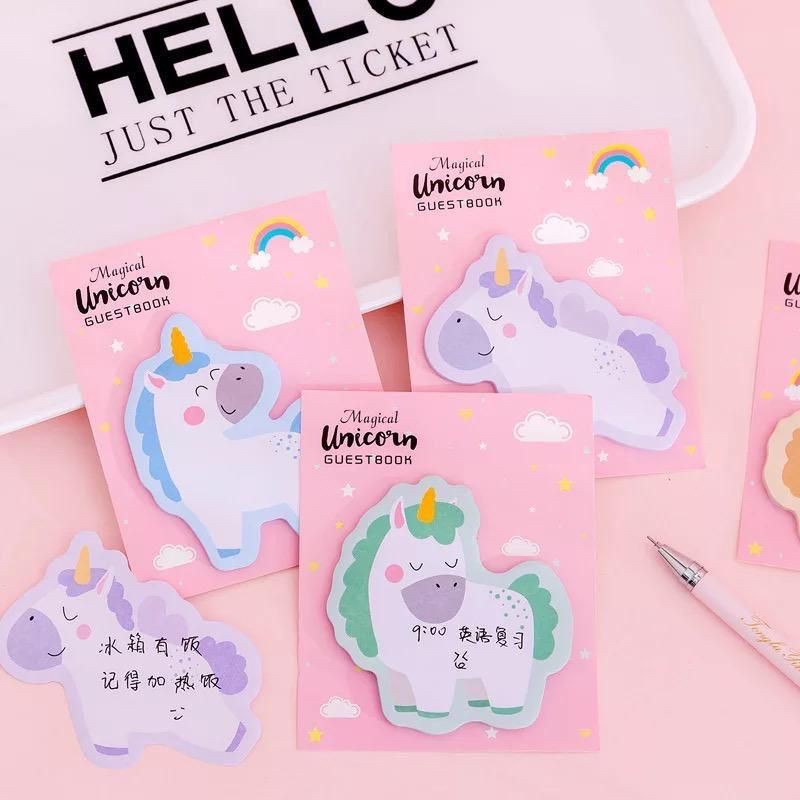 Note Sticky Unicorn Kuda Poni Memo Kertas Mini