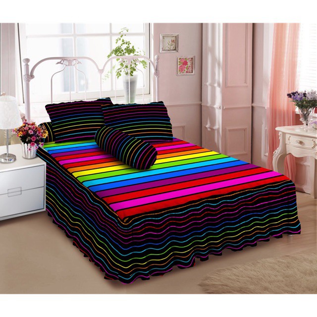 Dijual Kintakun Sprei Rumbai Deluxe 180x200 B2   Rainbow Murah