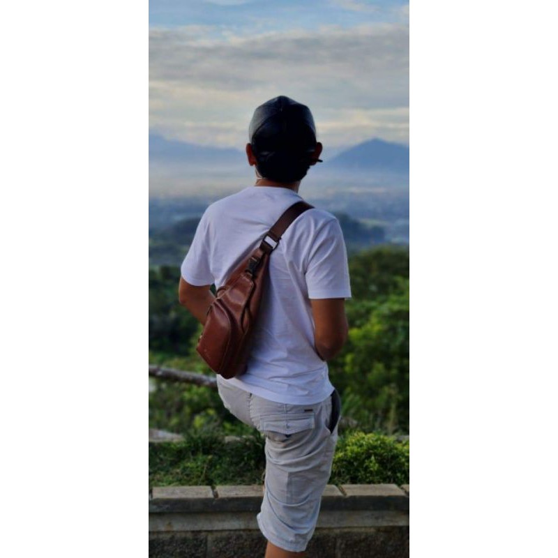 Tas Pria Kulit / Bima My Qeena by Kirana Stuff / Tas selempang pria / tas punggung pria