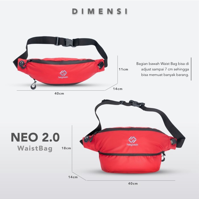 r401mk Tas Selempang Pria Adjustable Waist Bag Neo 2.0 Waterproof Anti Sobek - Hijau Rf04R0F