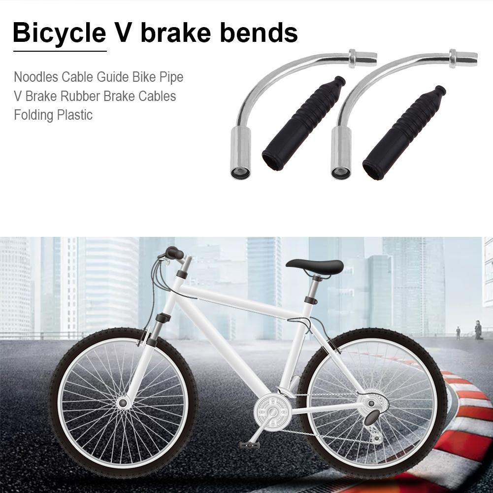 MOJITO Questionno 2 Sets Bicycle V Brake Bends Noodles Cable Guide Pipe Bend Tubes Brake with Plastic for