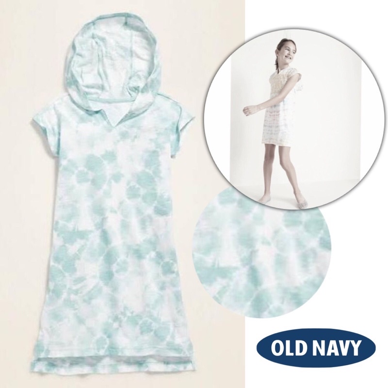OLD NAVY kids hoodie dress (blue tie dye) -bisa sampai dewasa
