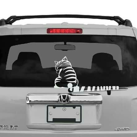 STICKER EKOR KUCING WIPER CUTTING STIKER KACA BELAKANG MOBIL