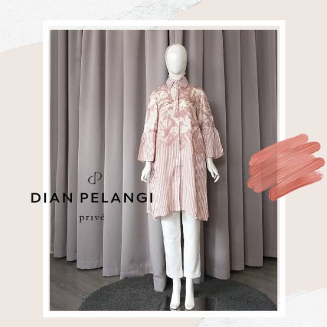 DIAN PELANGI DHAWY TUNIK  ATASAN MUSLIM WANITA VISCOS ABSTRAK