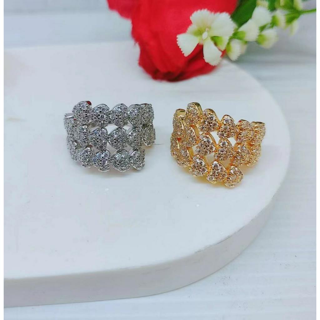 Cincin Xuping Mata Full Lapis Emas Perhiasan Fashion R085/086