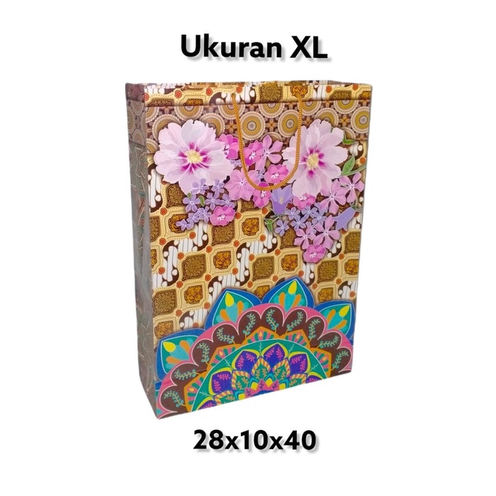 

PAPER BAG KANTONG SOUVENIR BATIK TAS KADO LARGE BESAR BATIK GODDIE BAG