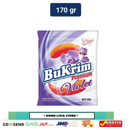 Bukrim Premium Violet Sabun Cuci Pakaian 170 gr