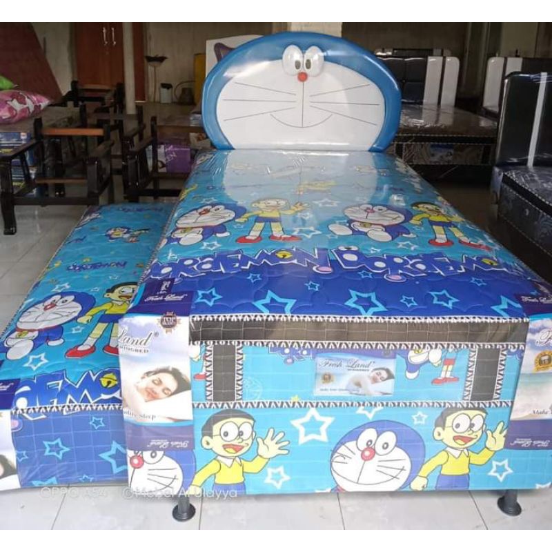 SPRING BED SET 2 IN 1 SANDARAN 3D KARAKTER DORAEMON MURAH