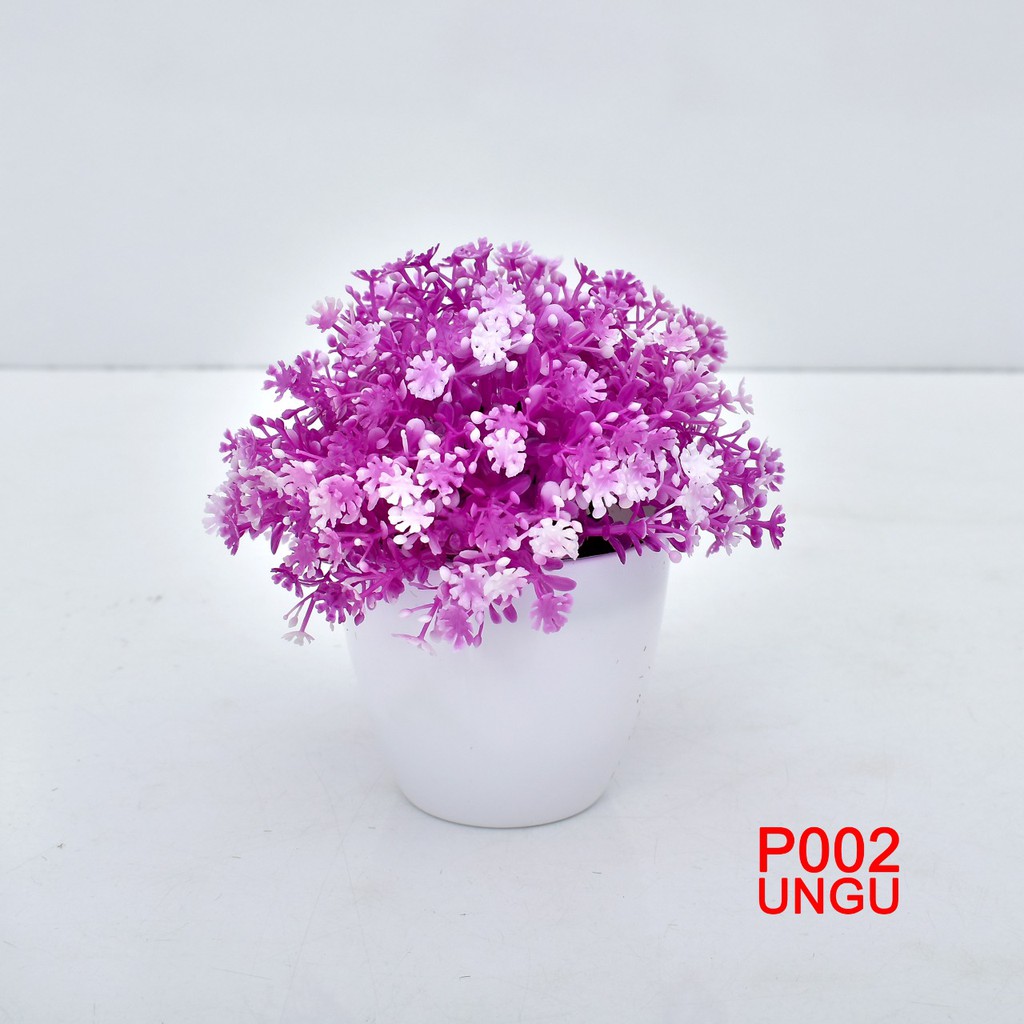 COD / Bunga Plastik Artificial Palsu/Bonsai Bunga Dekorasi Rumah P002-UNGU