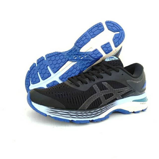 Asics Gel Kayano 25 Mens Running Shoes Original - Black Asics Blue