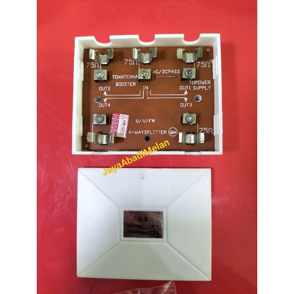DX SPLITER ANTENA TV 4 WAY / PEMBAGI ANTENA TV / KONEKTOR ANTENA 4 TV