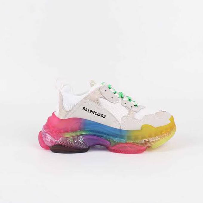 Pengiriman Cepat dan tepat sneakers wanita,,, Balenciaga Triple S Clear Sole - Multicolor Sepatu