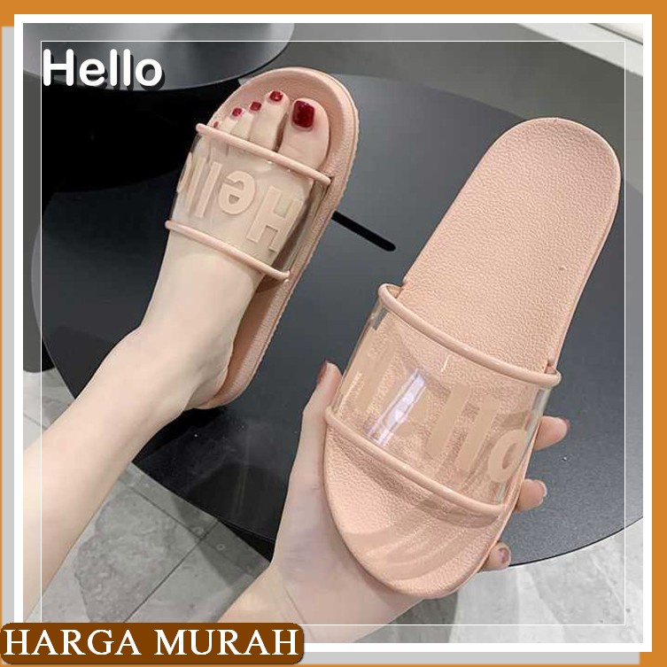 Sandal Sendal Flat Korea Cantik Kekinian Wanita Perempuan Cewek C KP231 Sandal Selop Impor Wanita Ou
