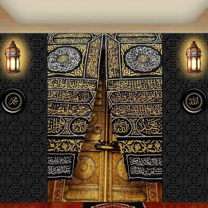 Walpaper Wallpaper Wall Sticker Stiker Dinding 3D CUSTOM Pintu Kabah Terbaru