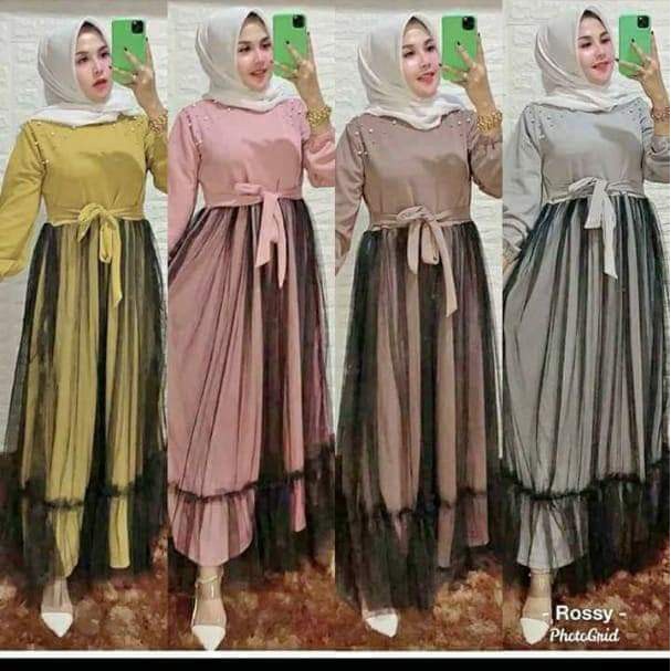 LANGSUNG KIRIM gamis tutu terlaris / gamis tutu mouscrepe