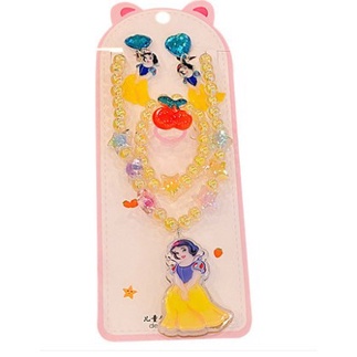 Anak-anak Kalung Set LED+Gelang Mutiara Import Karakter Frozen/Mermaid/Unicorn (Bisa Nyala ada LED)