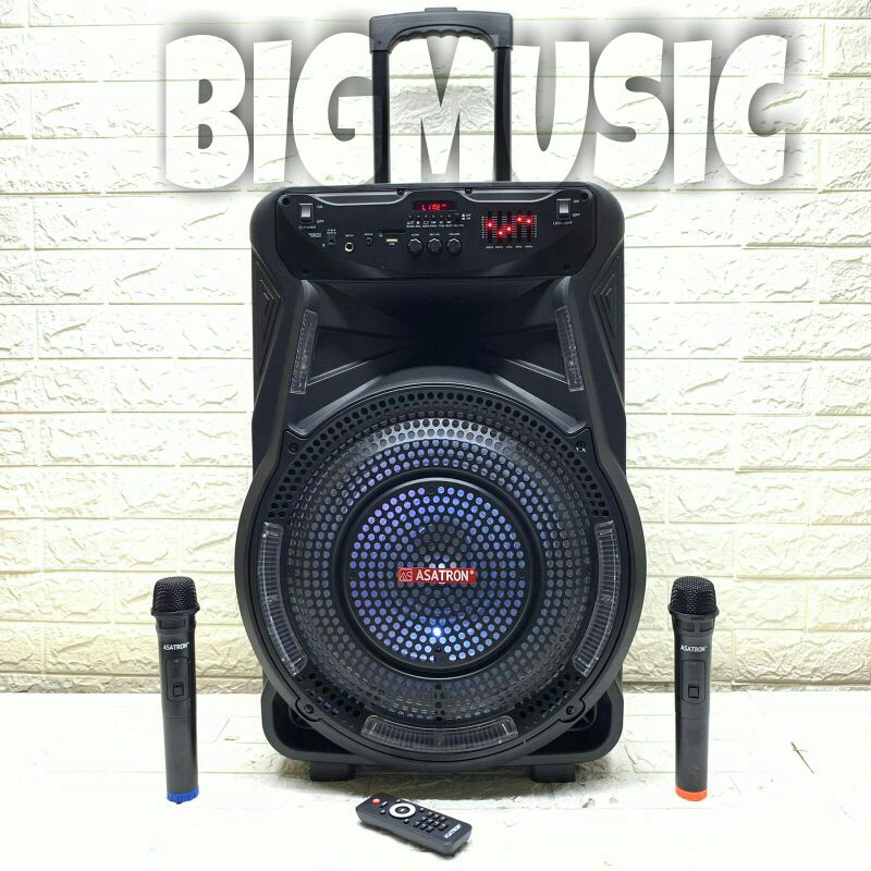 Speaker Portable Wireless Asatron Titanium HT-8873UKM Original 15 inch Bluetooth