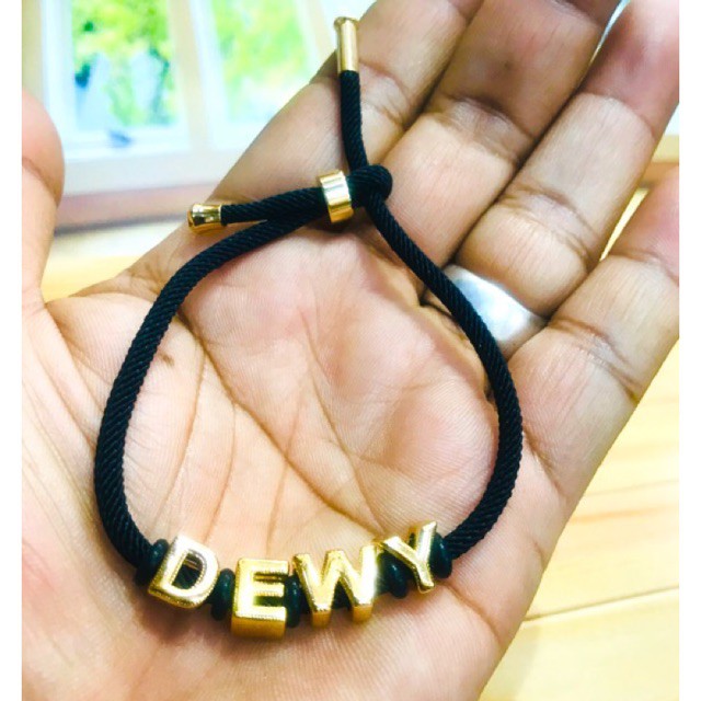 New Item! Gelang nama gelang inisial gelang tali hongkong gelang alphabet Baru!