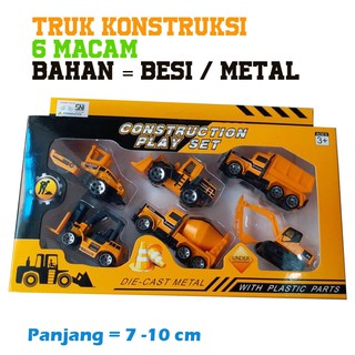  Mainan  Anak Truk  Konstruksi Excavator Traktor Molen 