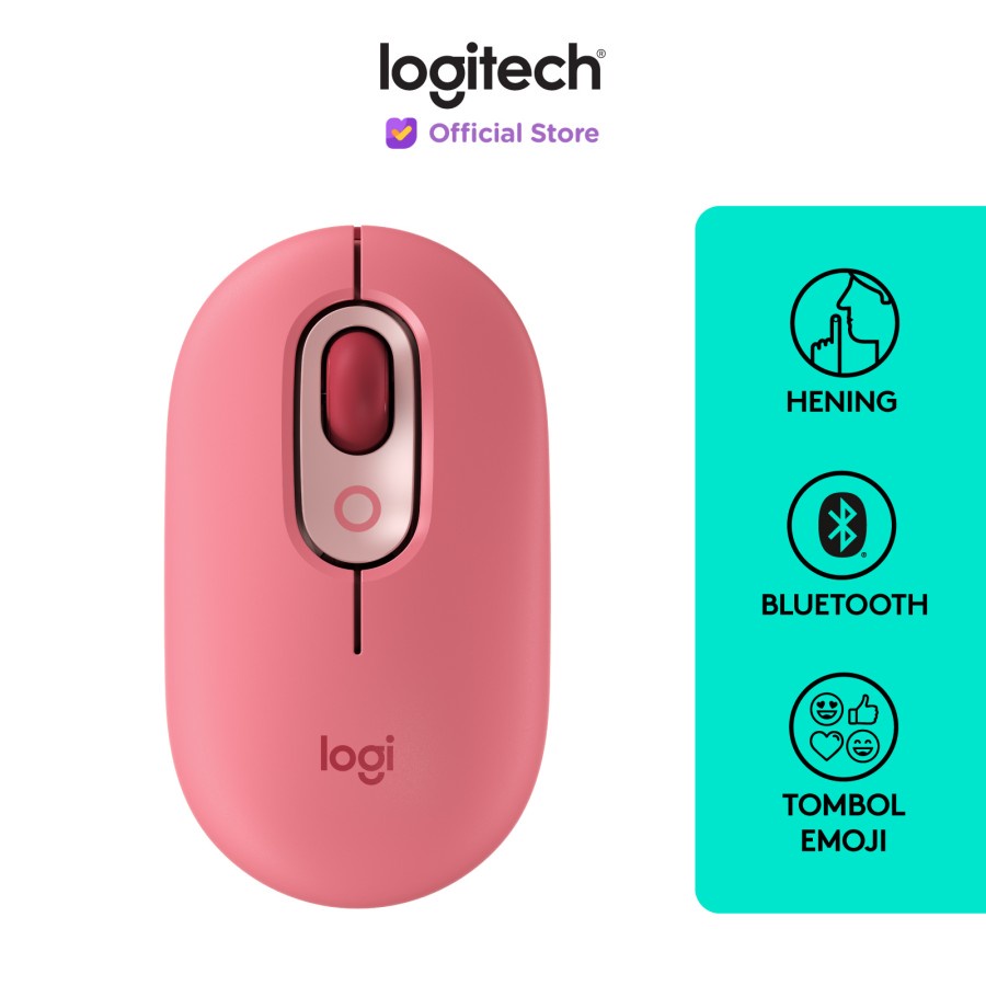 Logitech POP Mouse Wireless Bluetooth Silent Emoji Keys