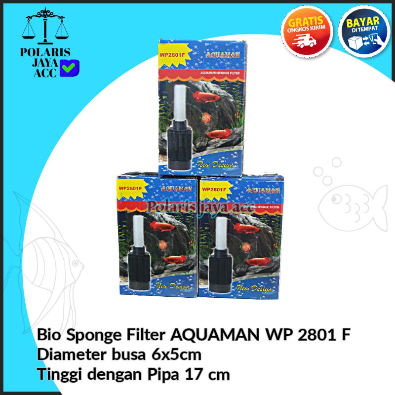 BIOFOAM SPONGE MEDIA FILTER AQUARIUM AQUAMAN WP 2801F