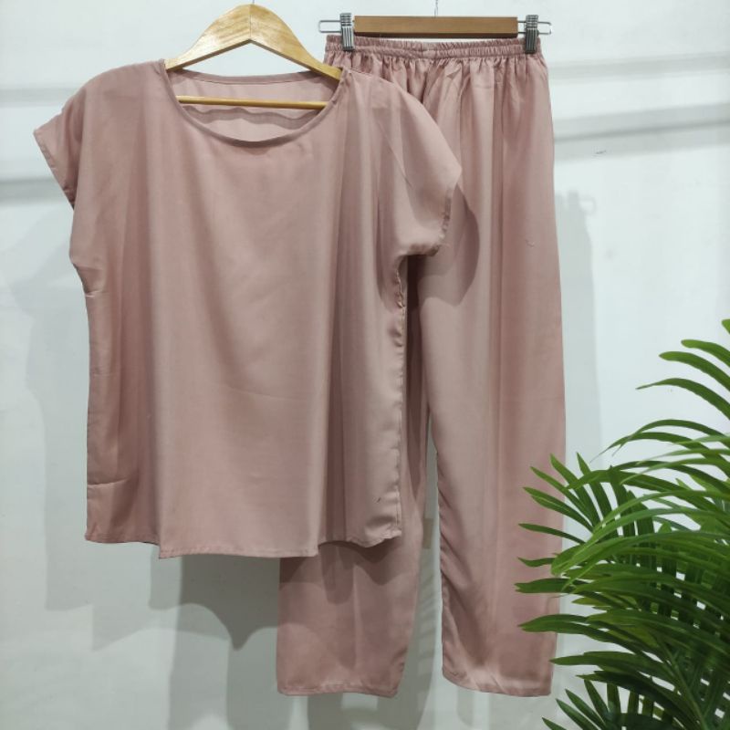 PAKET 4 PCS 100 RB SETELAN ANDIN / SECEL PAJAMAS/BAJU TIDUR SANTAI-COKSU 4 PCS