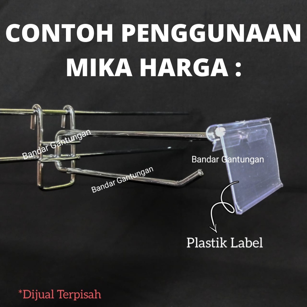 Price Tag Mika Harga Untuk Cantelan Ram Double Mika Supermarket Display Mika Harga - BH