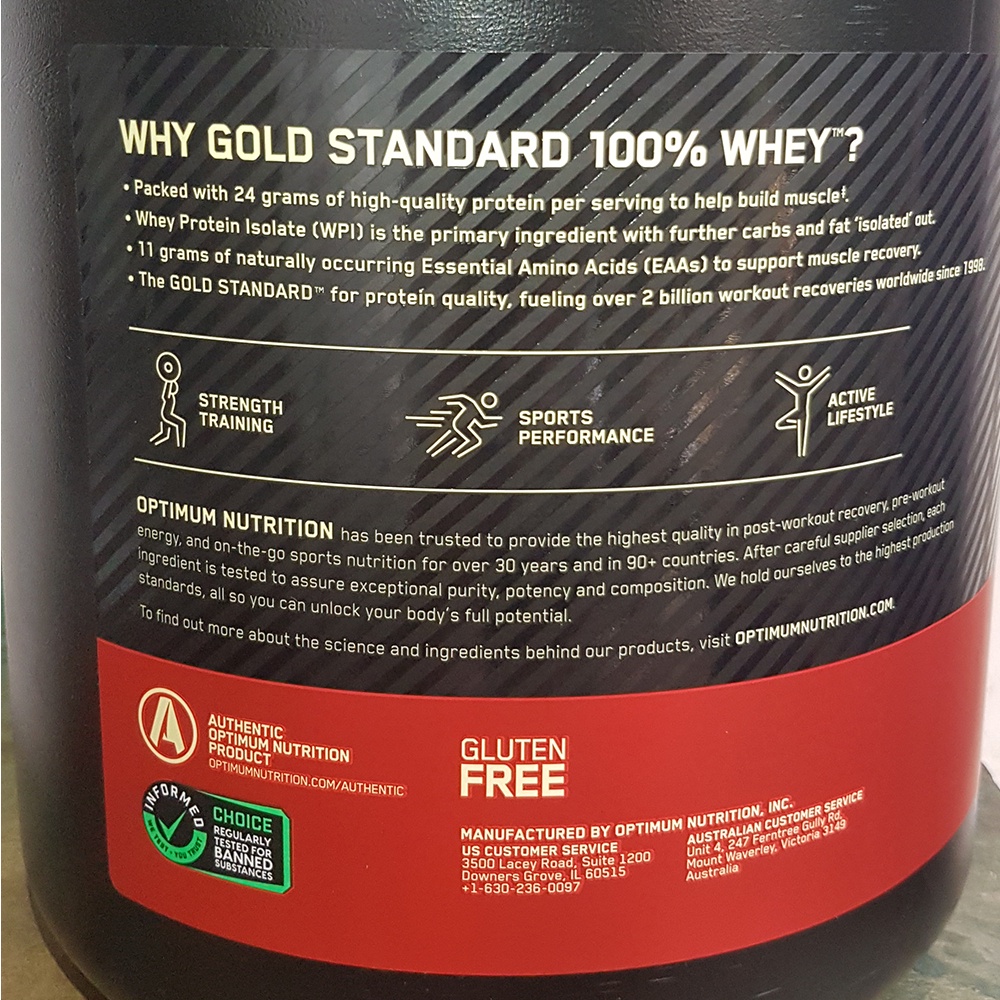 ON Optimum Nutrition Whey Gold Standard 5 lbs WGS 5LBS - With Whey Protein Isolate