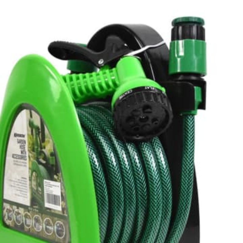 Krisbow Mini Hose Reel Selang Taman Selang Air Dengan Alat Penggulung 7.5 Mm X 10 Mtr/Selang Air