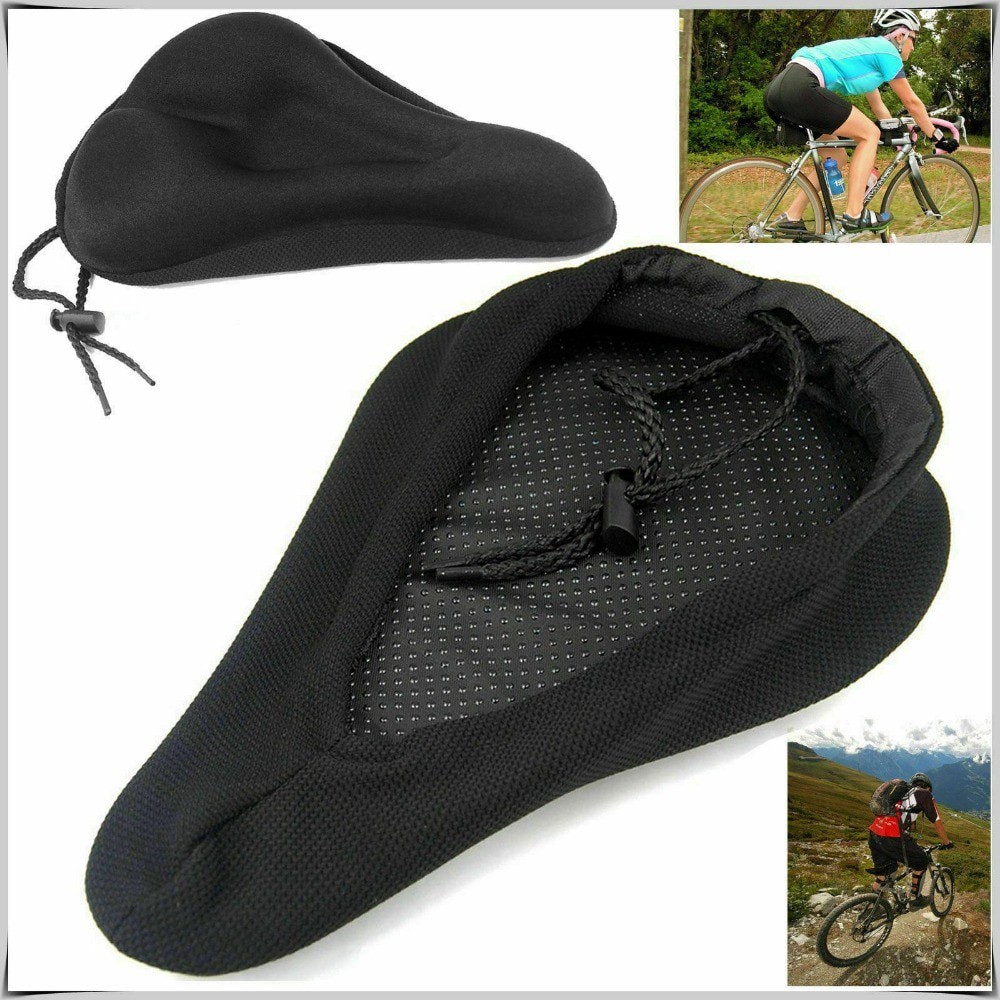 GS8Black 3D Soft Bike Seat Cover Comfortable Foam Seat Cushion Sadel Empuk Cover Sadel Sepeda Empuk AMT