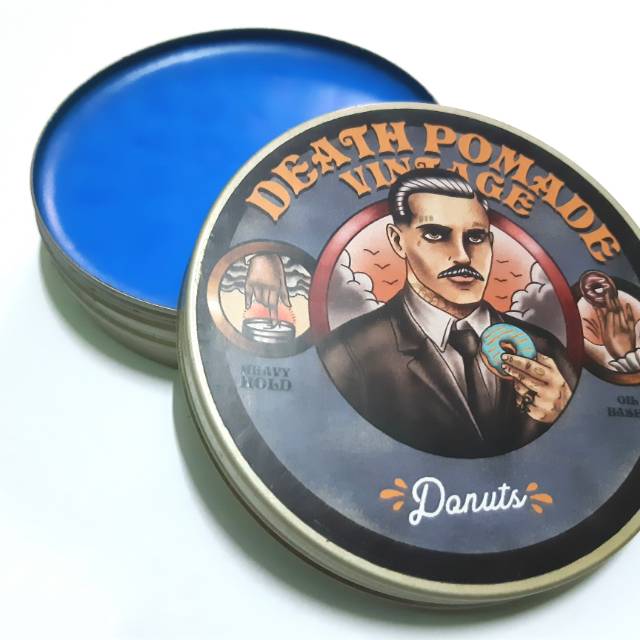 Death Pomade Vintage Oilbased Heavy Hold Donuts 2 oz