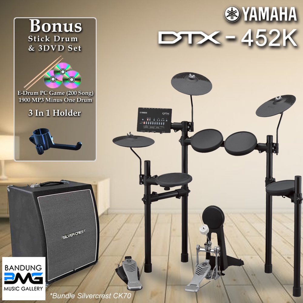 Yamaha DTX 452 Drum Elektrik + Ampli / DTX452 / DTX452K / DTX 452K