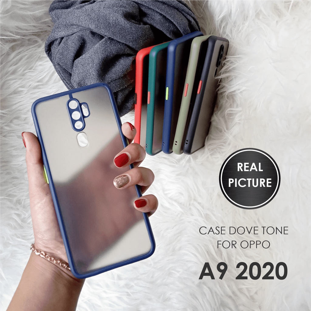 CASE HP OPPO A9 2020 SOFTCASE DOVE MATTE PLUS PELINDUNG CAMERA