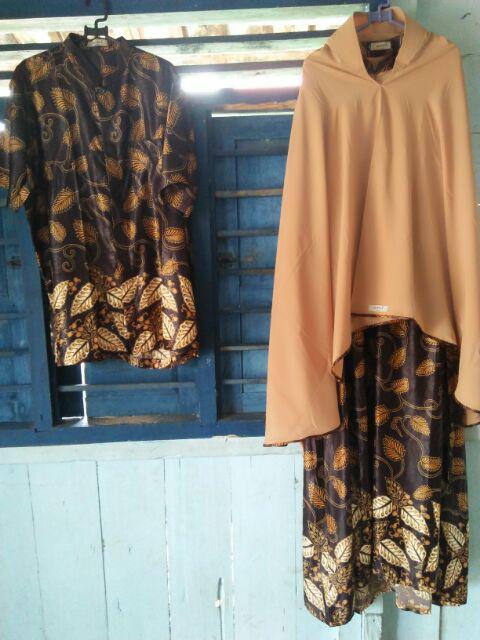 Rshafa Batik Couple Coco Ld104/pb140 Allsize Wolfis Semisutra Busui Murah Batik Emboss Tali Rhn
