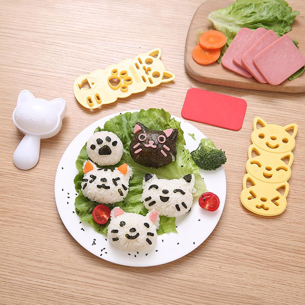 Solighter Cetakan Nasi Sushi DIY Lucu Kucing Kelinci Kotak Makan Dekorasi Sandwich Maker