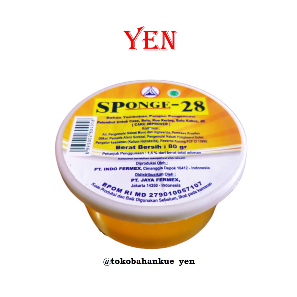 

Sponge 28 Cake Emulsifier / SP / TBM / Ovalet 80gr