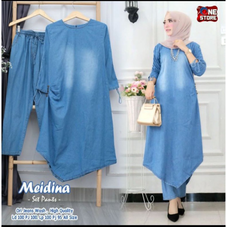 MEIDINA SET PANT JEANS TERBARU WANITA DEWASA