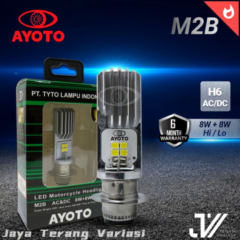 Lampu LED motor AYOTO M2B H6 AC/DC BEBEK/MATIC /DOP k1 AYOTO M2B H6