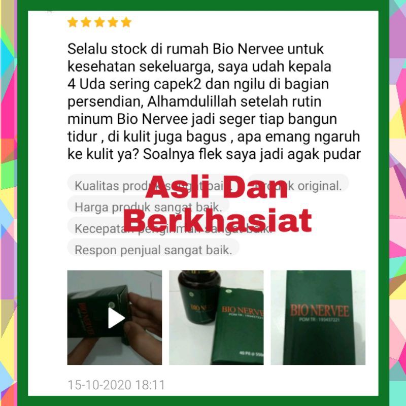PROMO !!! BIO NERVEE ORIGINAL BPOM BIO NERVE INDONESIA ASLI OBAT HERBAL ALAMI SEGALA PENYAKIT-6
