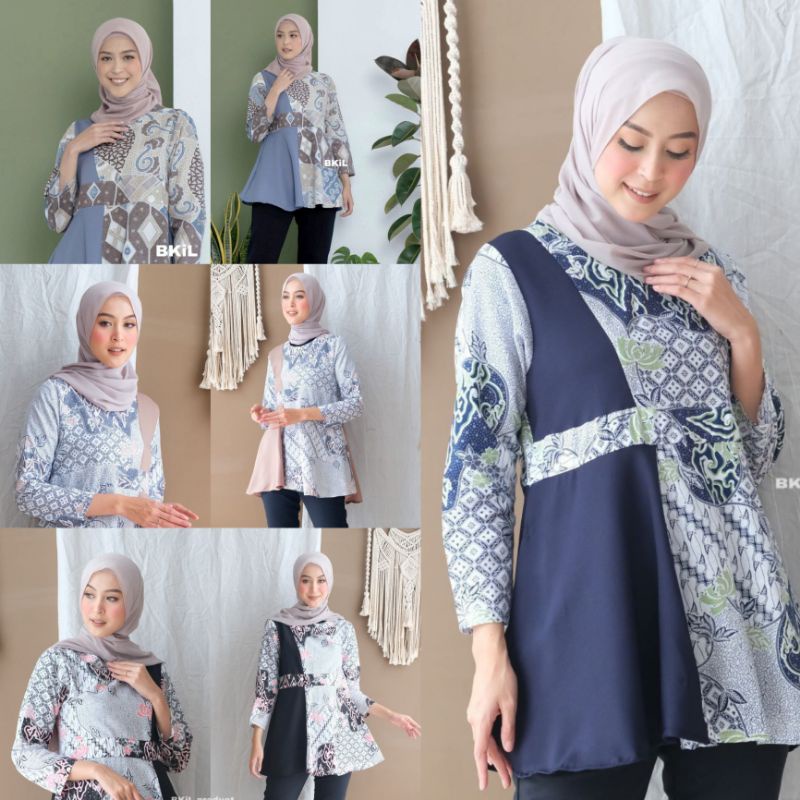 BATIK DJ | TUNIK BATIK MOTIF SERAGAM BATIK DIANPUTRI BAJU BATIK WANITA