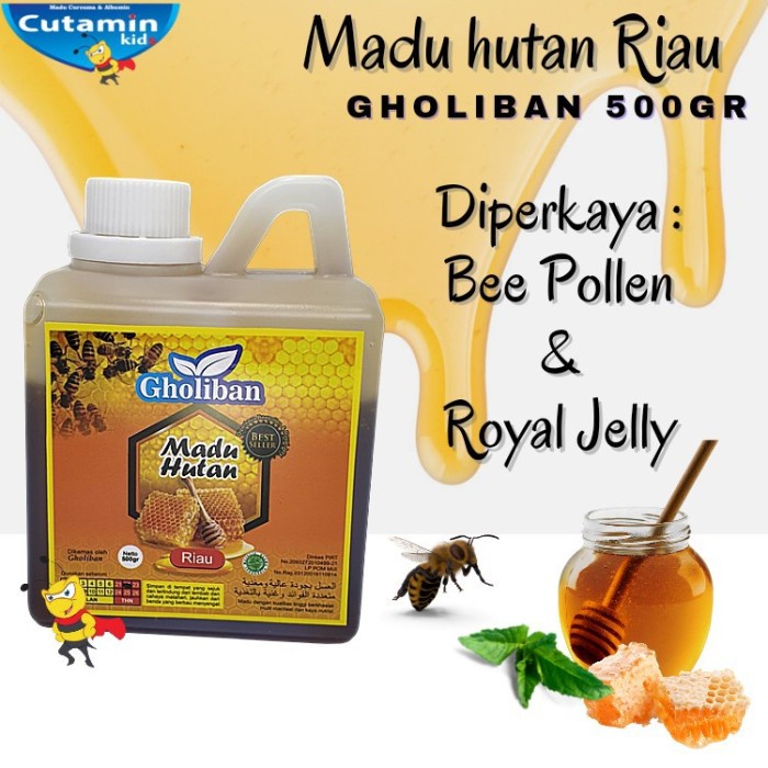 Madu Gholiban Kalimantan/Riau Beepolen &amp; Toyal Jelly 500gr