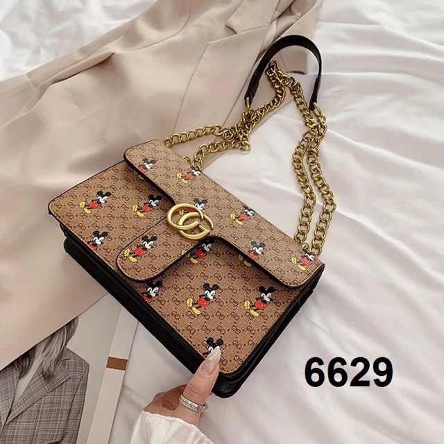 SG6629 syafniegalery chain bag mickey impor tali rantai 4642 1777 7264