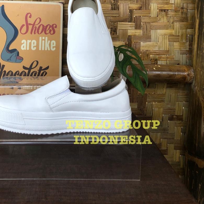 ♪ Tenzo shoes || Tnz 04 Sepatu wanita Tenzo Polos / sepatu home made / Putih ➲