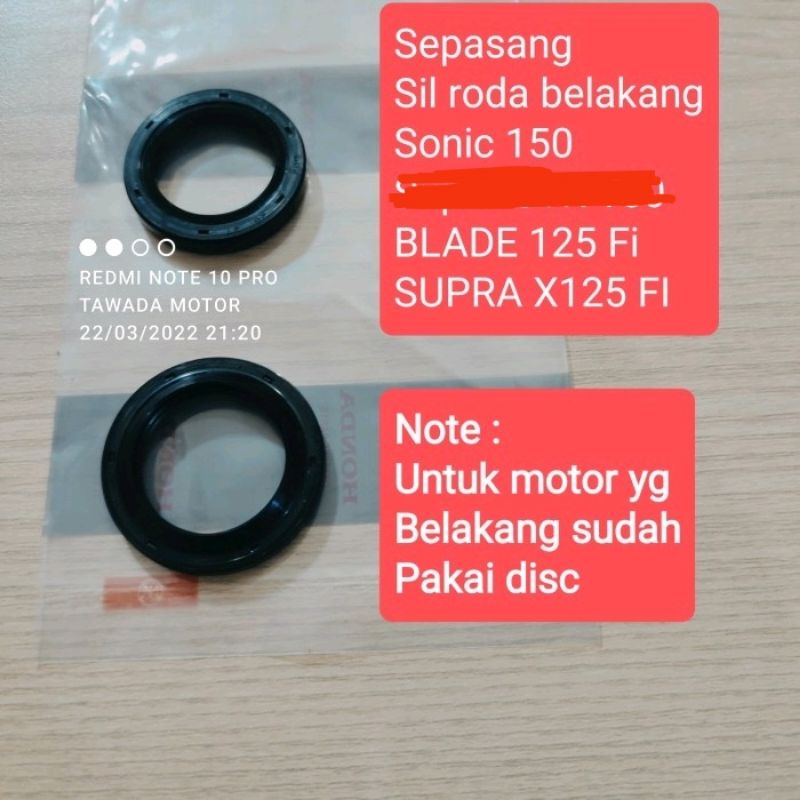 SIL SEAL RODA BELAKANG HONDA SONIK 150..BLADE 125.1psg 26x37x6 dan 27x40x4,5