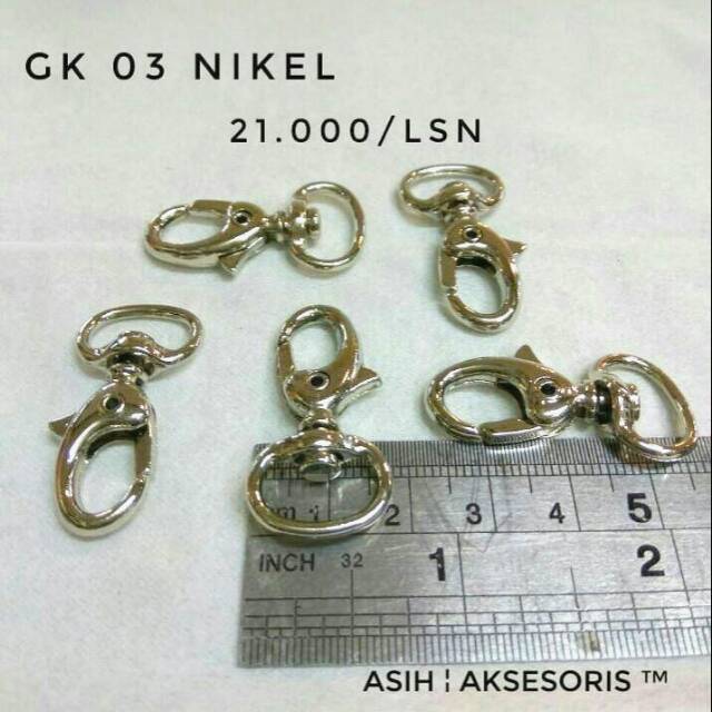 Pengait tas 1,5cm( GK 03 Nikel )