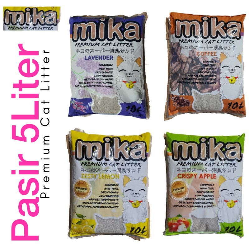 PH.Medan Pasir Kucing Gumpal BoorNeo or Mika 5L Wangi/Premium Cat Litter