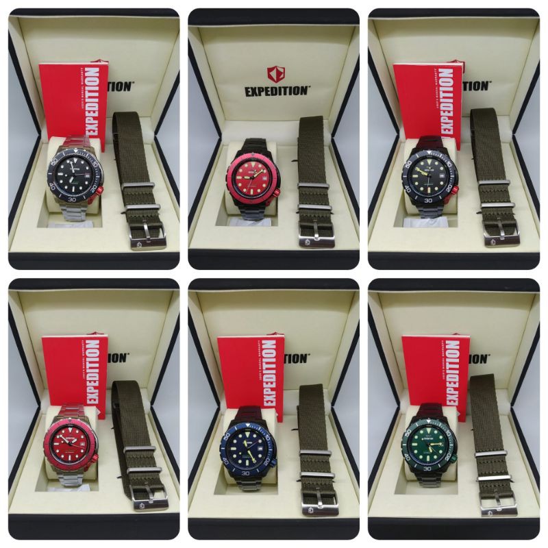 Jam Tangan Pria Expedition 6809 (FREE TALI KAIN) EXP6809 EXP 6809